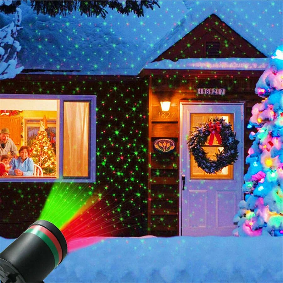 Laser Noël Extérieur : Comment Éclairer Mon Jardin avec un Effet ...